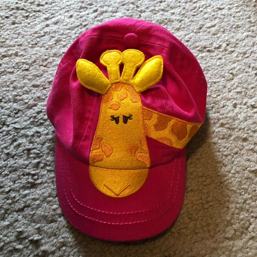 Pink Giraffe Print Hat